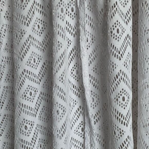 Jaclyn Smith women’s medium white Swimsuit Cover‎ sheer cut out design front tie - Picture 11 of 14